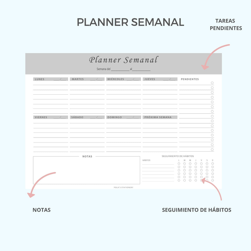 BLOCK PLANNER SEMANAL