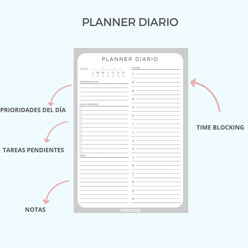 BLOCK PLANNER DIARIO