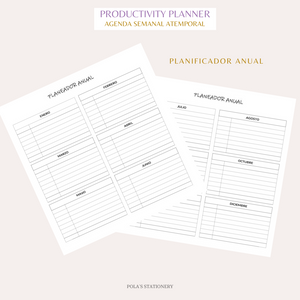 PRODUCTIVITY PLANNER - AGENDA ATEMPORAL - DOTS