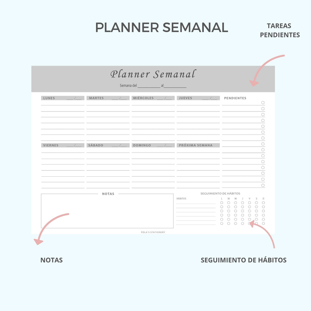 BLOCK PLANNER SEMANAL
