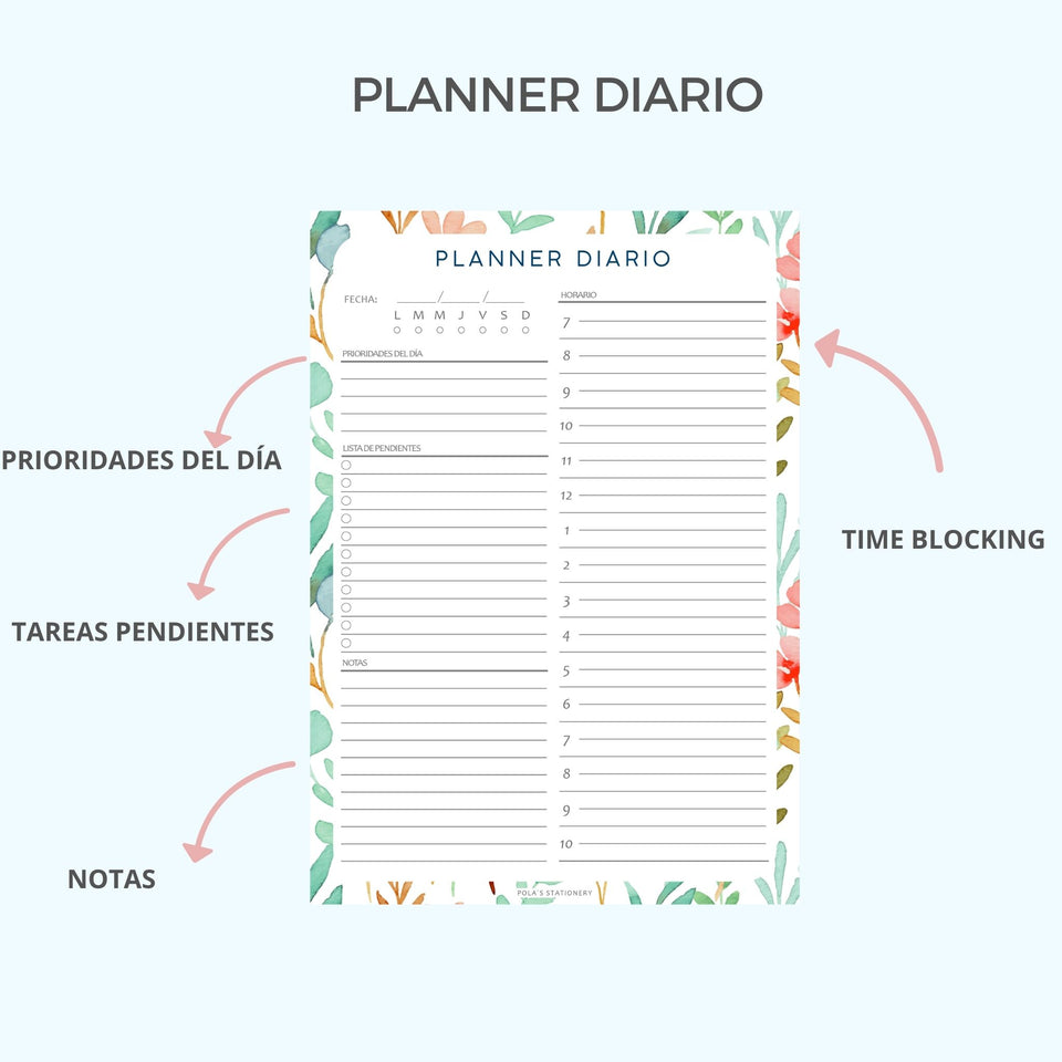 BLOCK PLANNER DIARIO