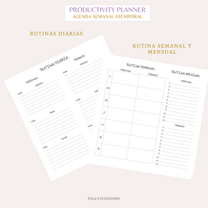 PRODUCTIVITY PLANNER - AGENDA ATEMPORAL - DOTS