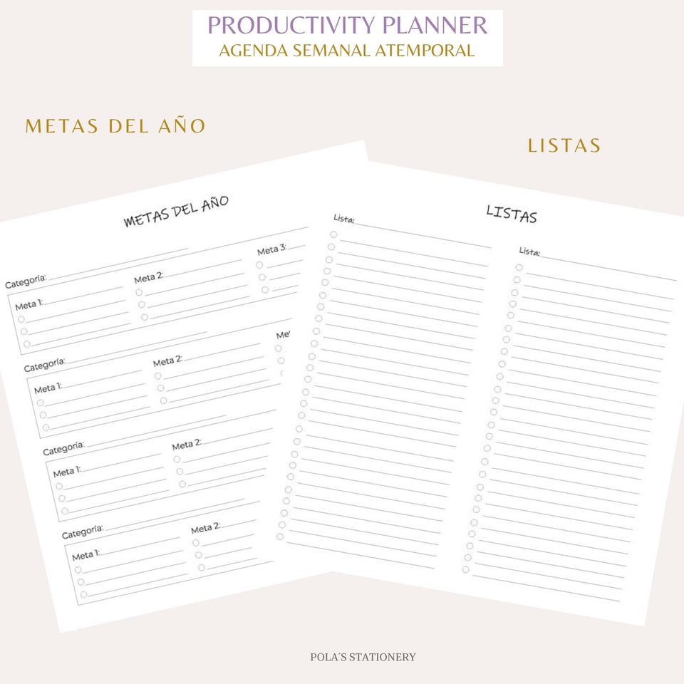 PRODUCTIVITY PLANNER MARMOL