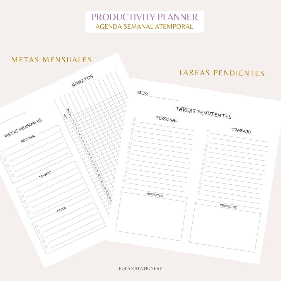 PRODUCTIVITY PLANNER - DOTS