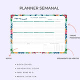 PACK DE 3 PLANNERS- Flowers dark
