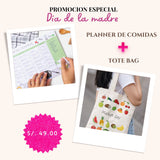 PACK PLANNER SEMANAL DE COMIDAS + TOTE BAG🛒🍅🥑