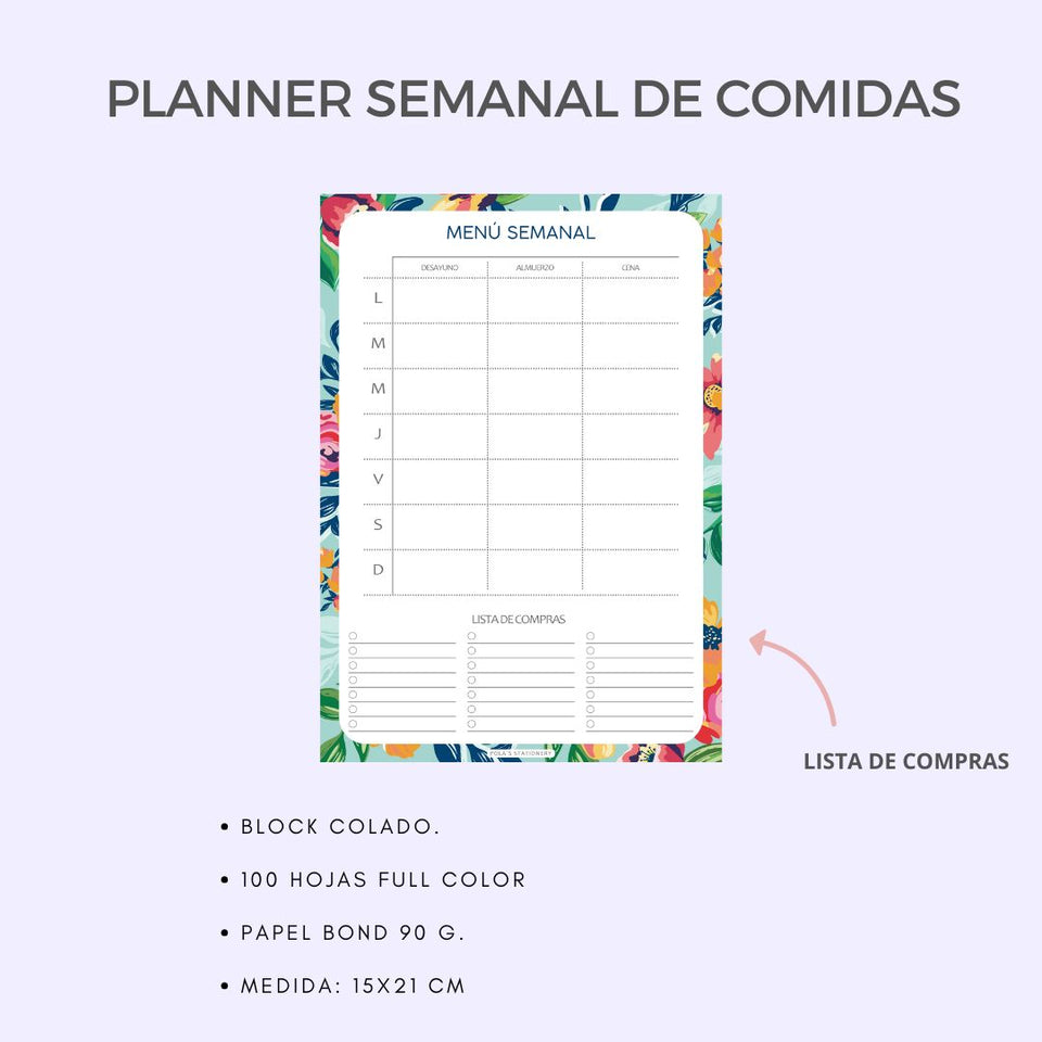 PACK DE 3 PLANNERS- Flowers dark