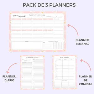 PACK DE 3 PLANNERS - Margarita