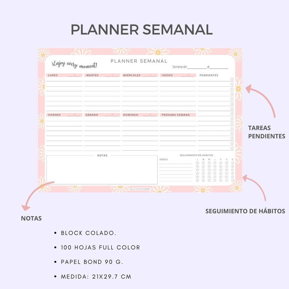 PACK DE 3 PLANNERS - Margarita