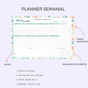 PACK DE 3 PLANNERS - Flowes light