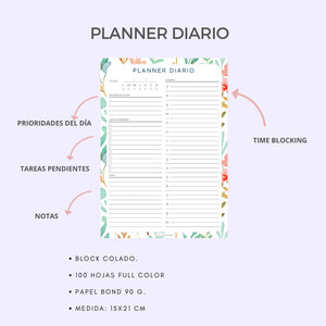 PACK DE 3 PLANNERS - Flowes light